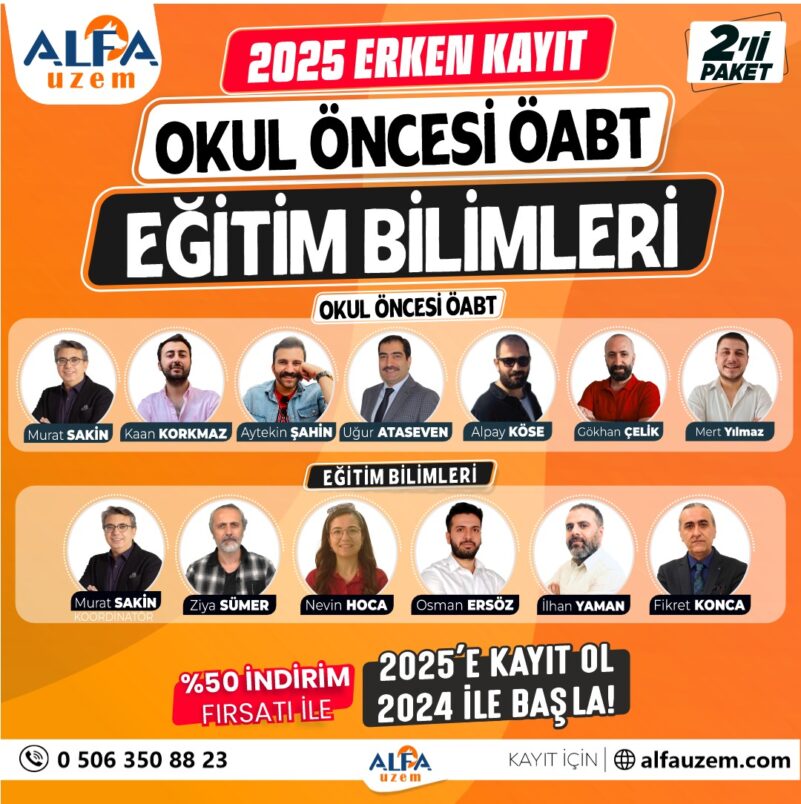 2025 Okul Öncesi Öğretmenliği » Alfa Uzem